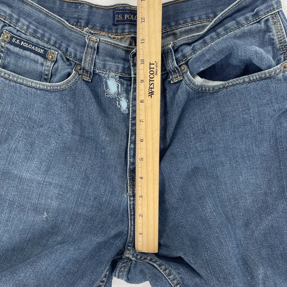 U.S. Polo Assn. Jorts Mens 32 Blue Denim Carpenter Baggy Skater Grunge Y2K